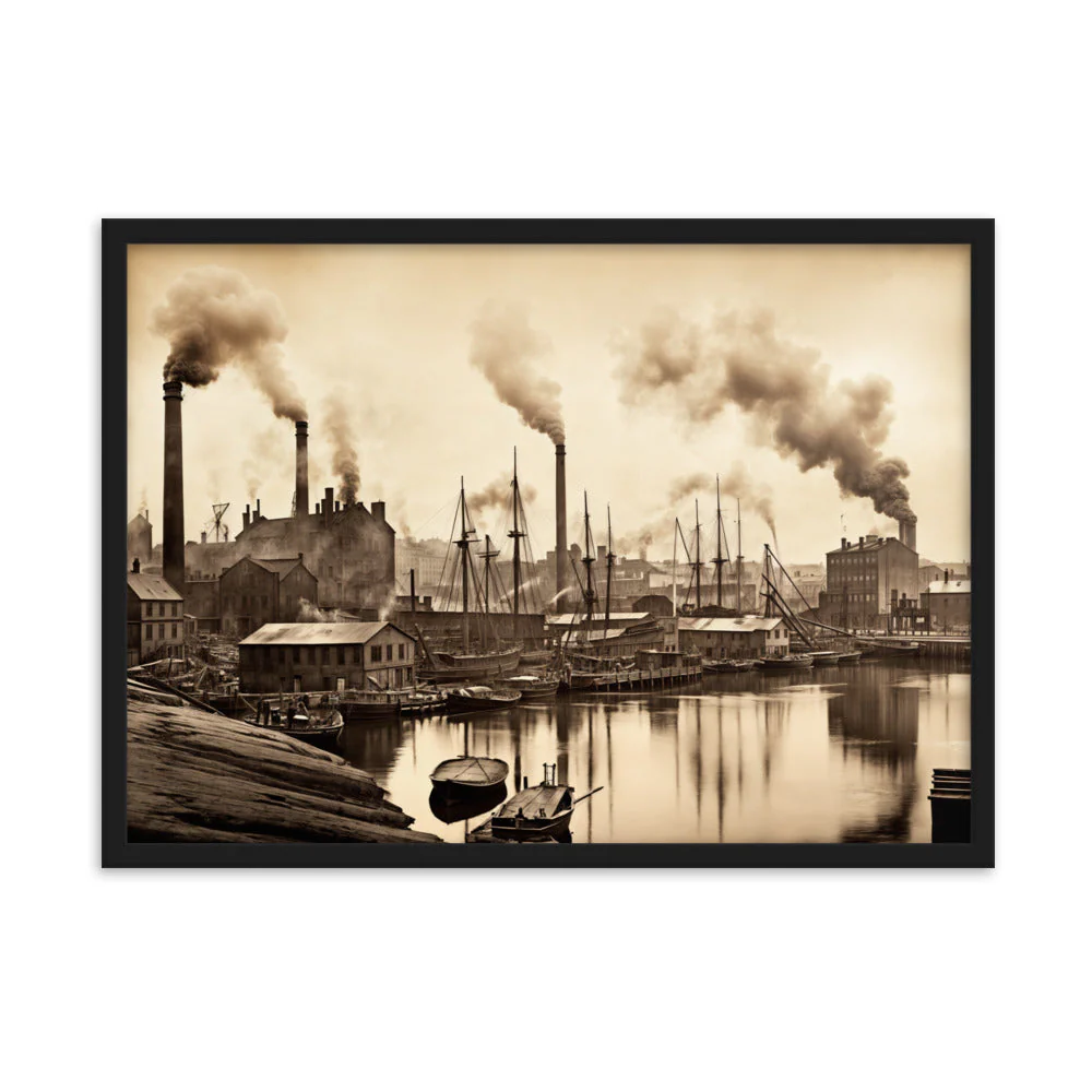 Tableau Paysage Industriel — Noir et Blanc - Image 4