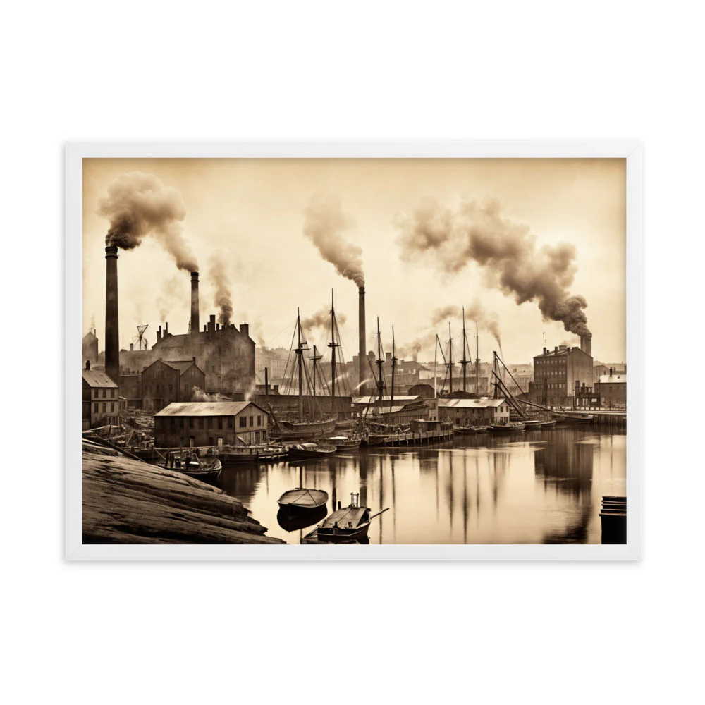 Tableau Paysage Industriel — Noir et Blanc - Image 8