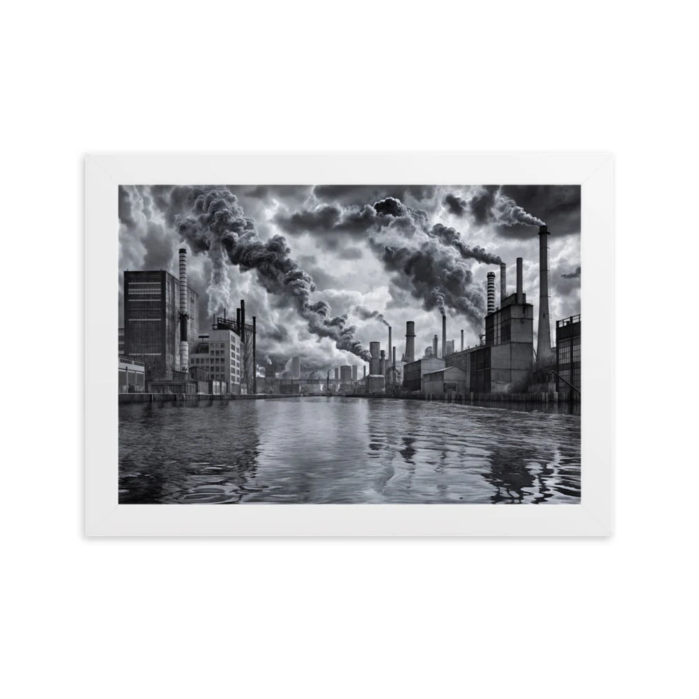 Tableau Peint Industriel — Esthétique Urbaine en Noir et Blanc - Image 10