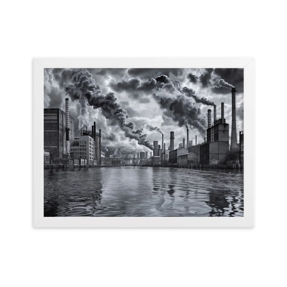 Tableau Peint Industriel — Esthétique Urbaine en Noir et Blanc - Image 11