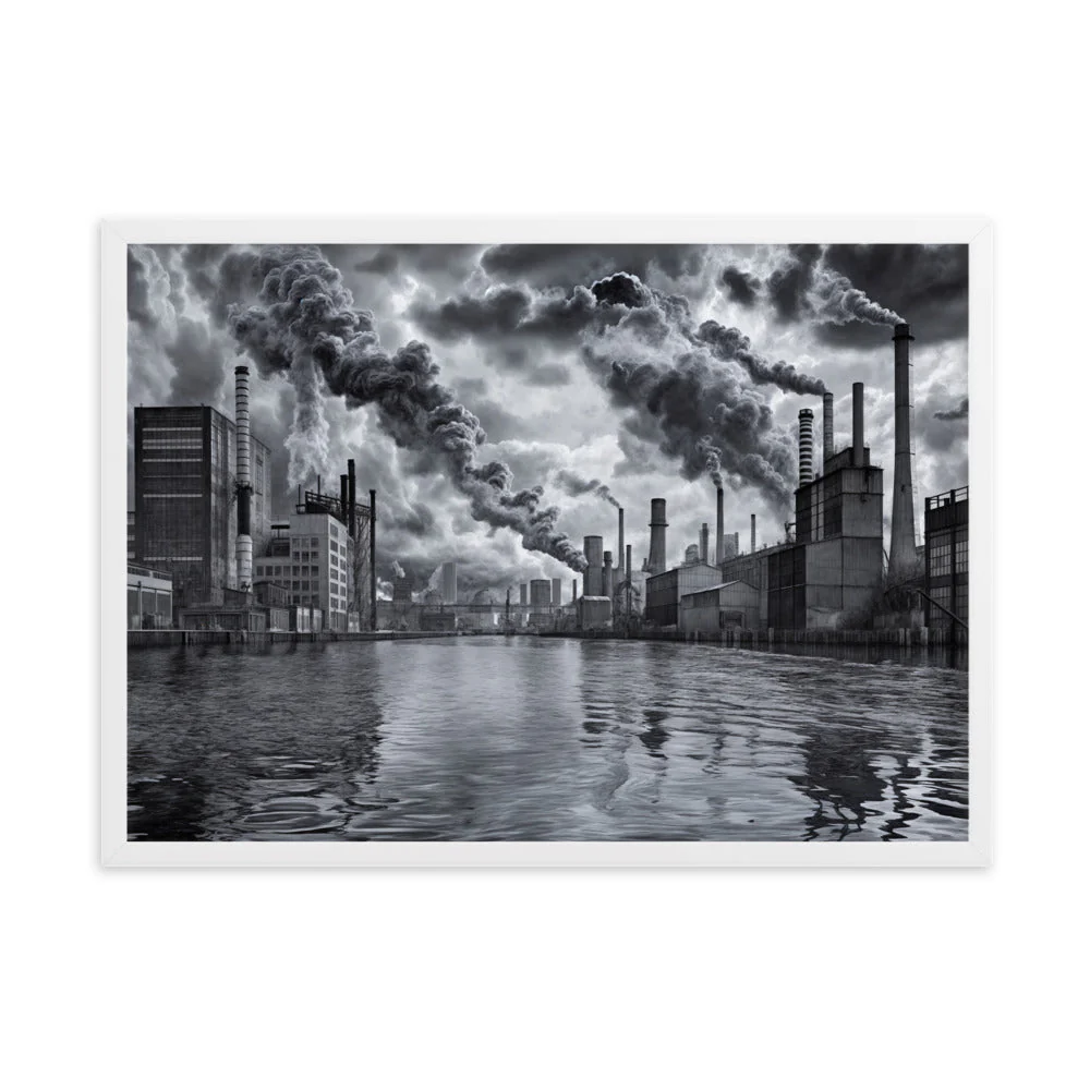 Tableau Peint Industriel — Esthétique Urbaine en Noir et Blanc - Image 12
