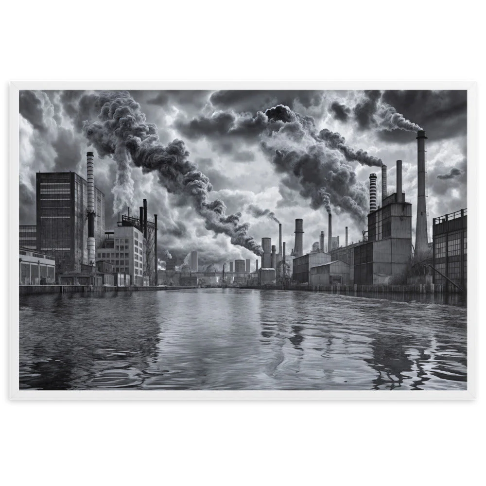 Tableau Peint Industriel — Esthétique Urbaine en Noir et Blanc - Image 5