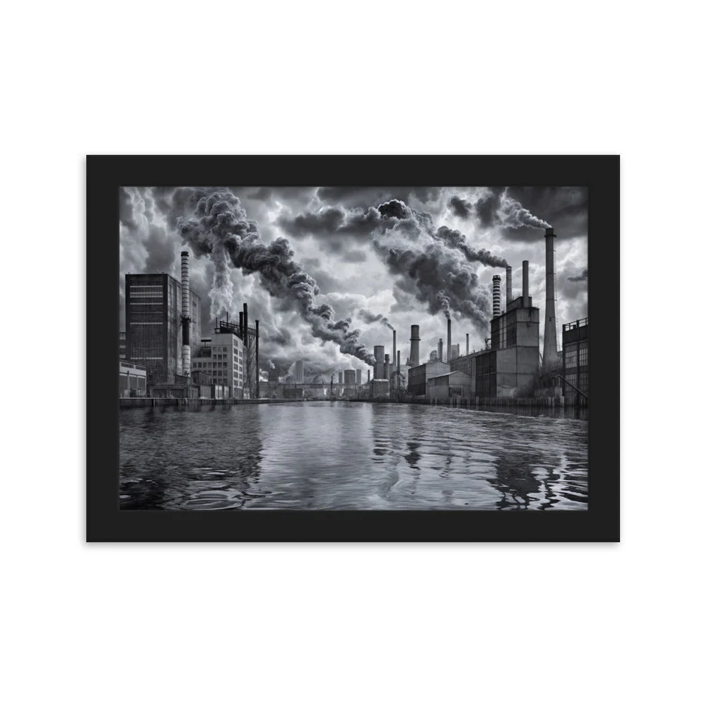 Tableau Peint Industriel — Esthétique Urbaine en Noir et Blanc - Image 6