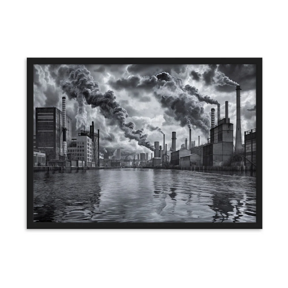 Tableau Peint Industriel — Esthétique Urbaine en Noir et Blanc - Image 8