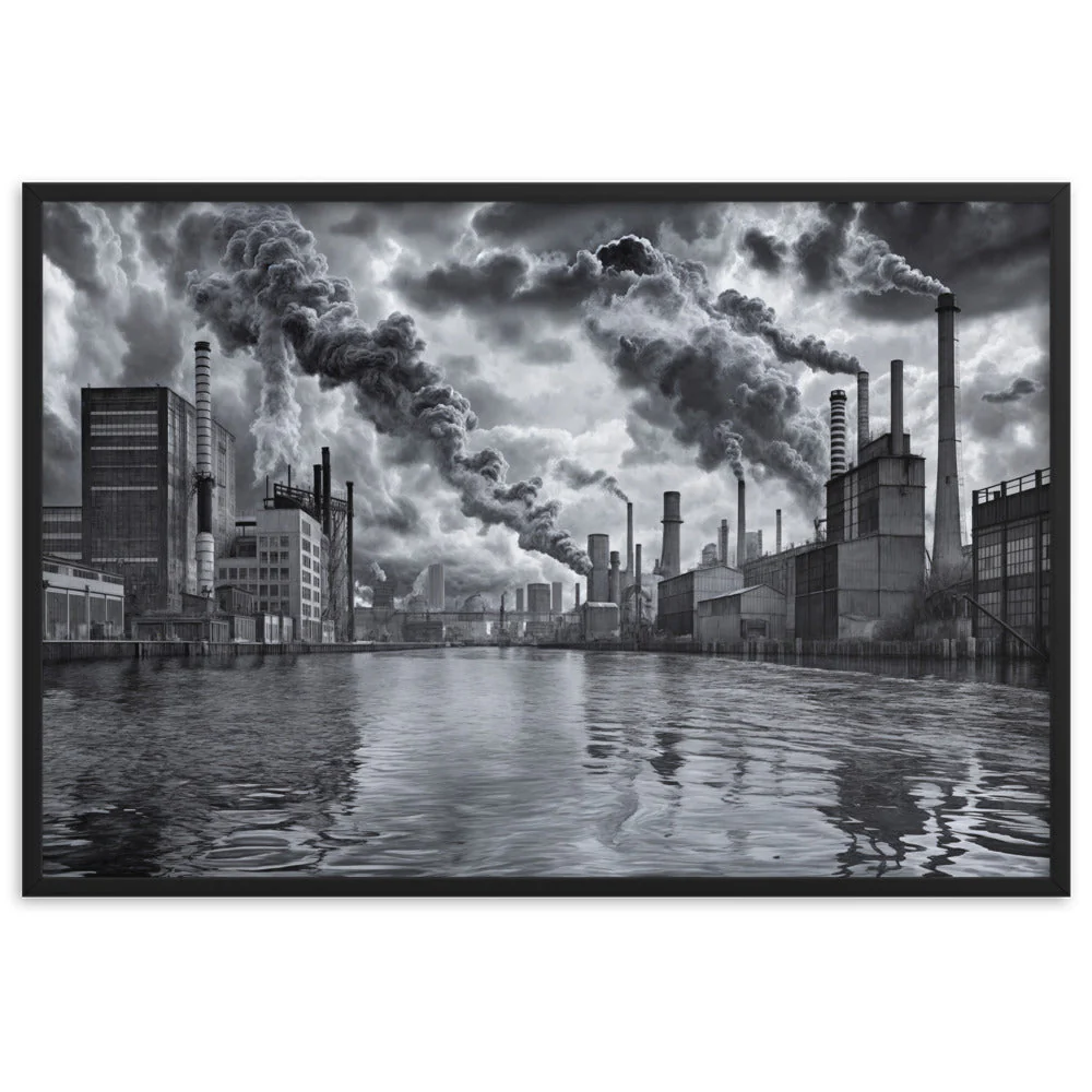 Tableau Peint Industriel — Esthétique Urbaine en Noir et Blanc - Image 9