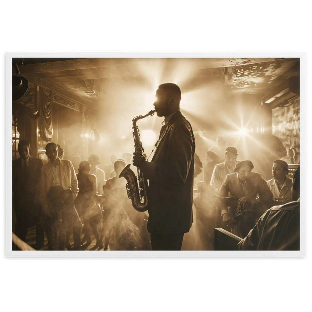 Tableau Rétro Vintage — Immersion dans l'Âge d'Or du Jazz