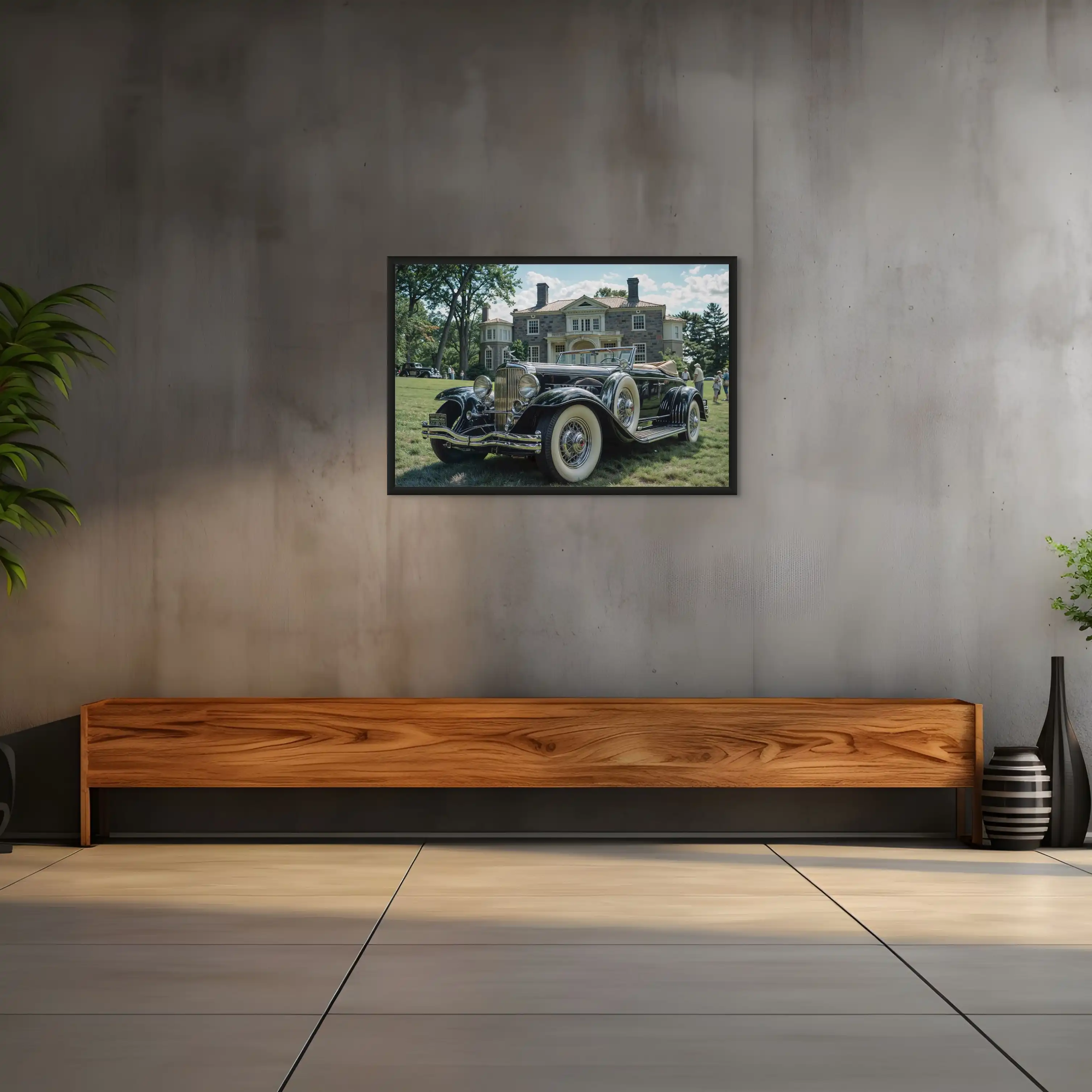 Tableau Vintage — Voiture Elégante