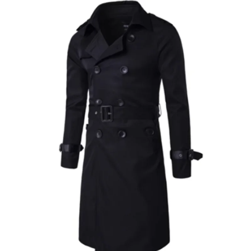 Black Trench Coat — Vintage - Image 8