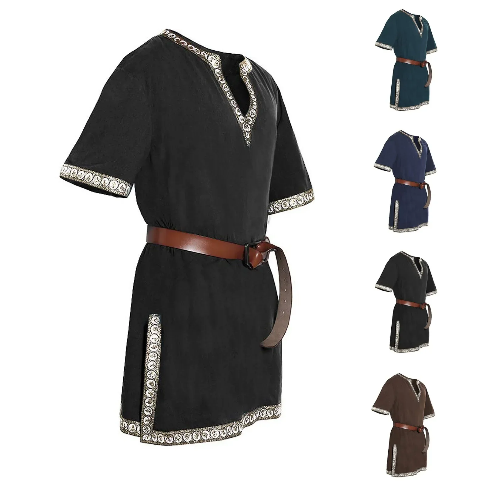 Tunique de chevalier médiéval pour homme — Costume viking & normand (cosplay) - Image 4