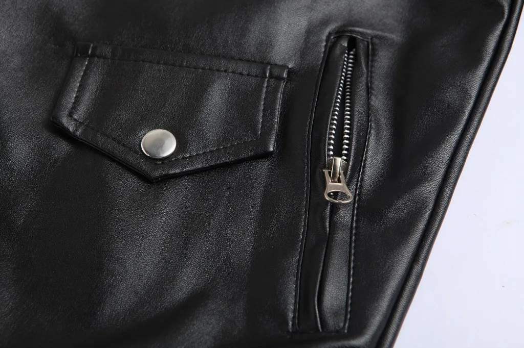 Veste de moto punk en cuir PU pour homme — Slim Fit - Image 11