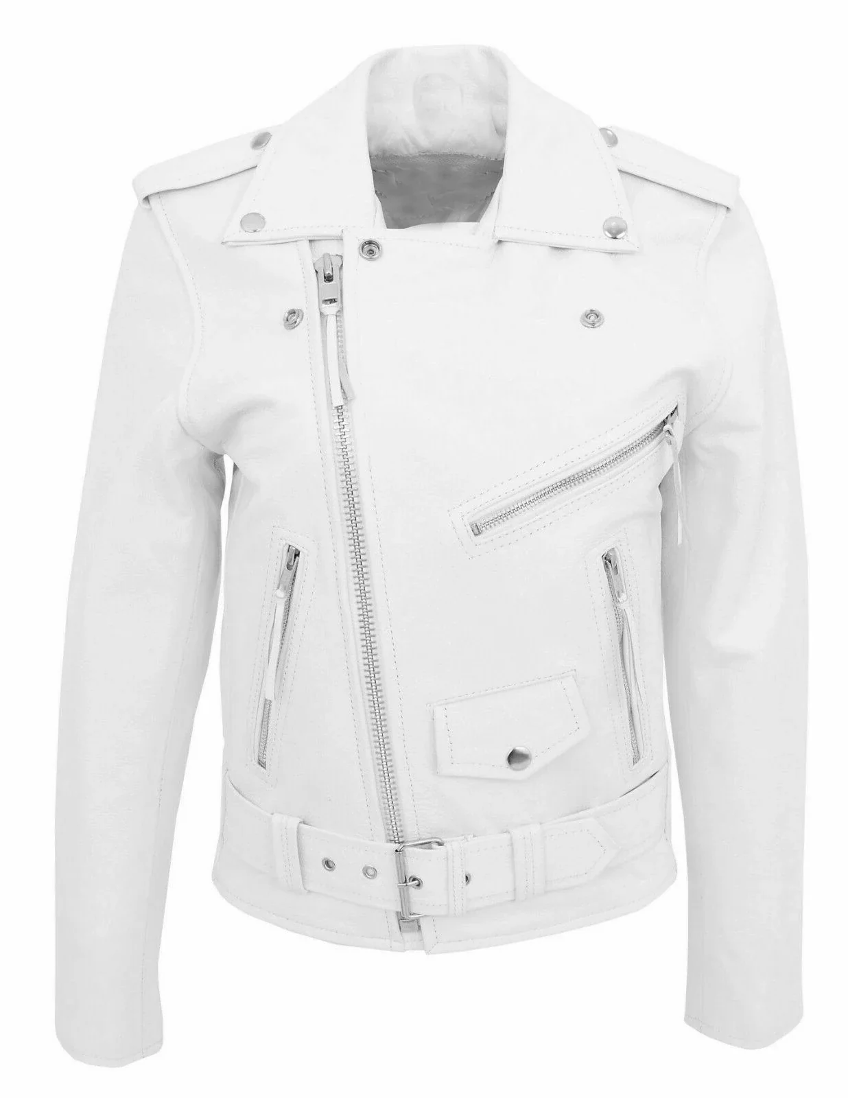 Veste de moto punk en cuir PU pour homme — Slim Fit - Image 17