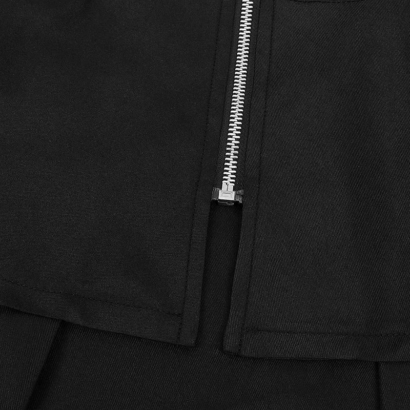 Veste Gothique Femme Zippée — Col Militaire & Boutons Héraldiques - Image 12