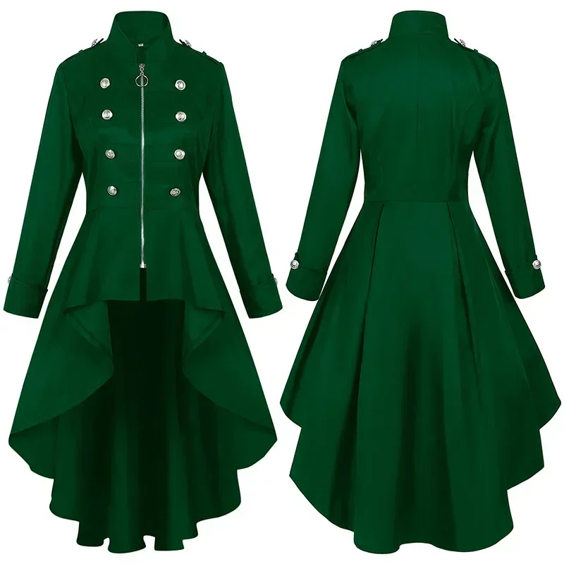 Veste Gothique Femme Zippée — Col Militaire & Boutons Héraldiques - Image 15