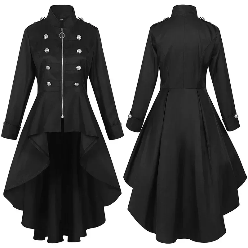 Veste Gothique Femme Zippée — Col Militaire & Boutons Héraldiques - Image 18