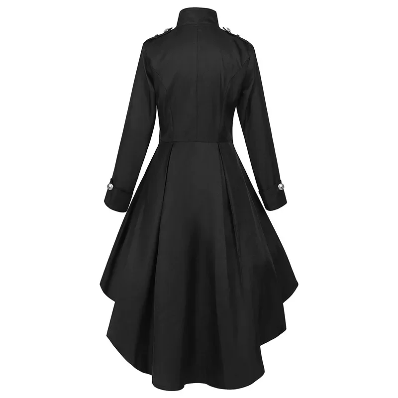 Veste Gothique Femme Zippée — Col Militaire & Boutons Héraldiques - Image 8