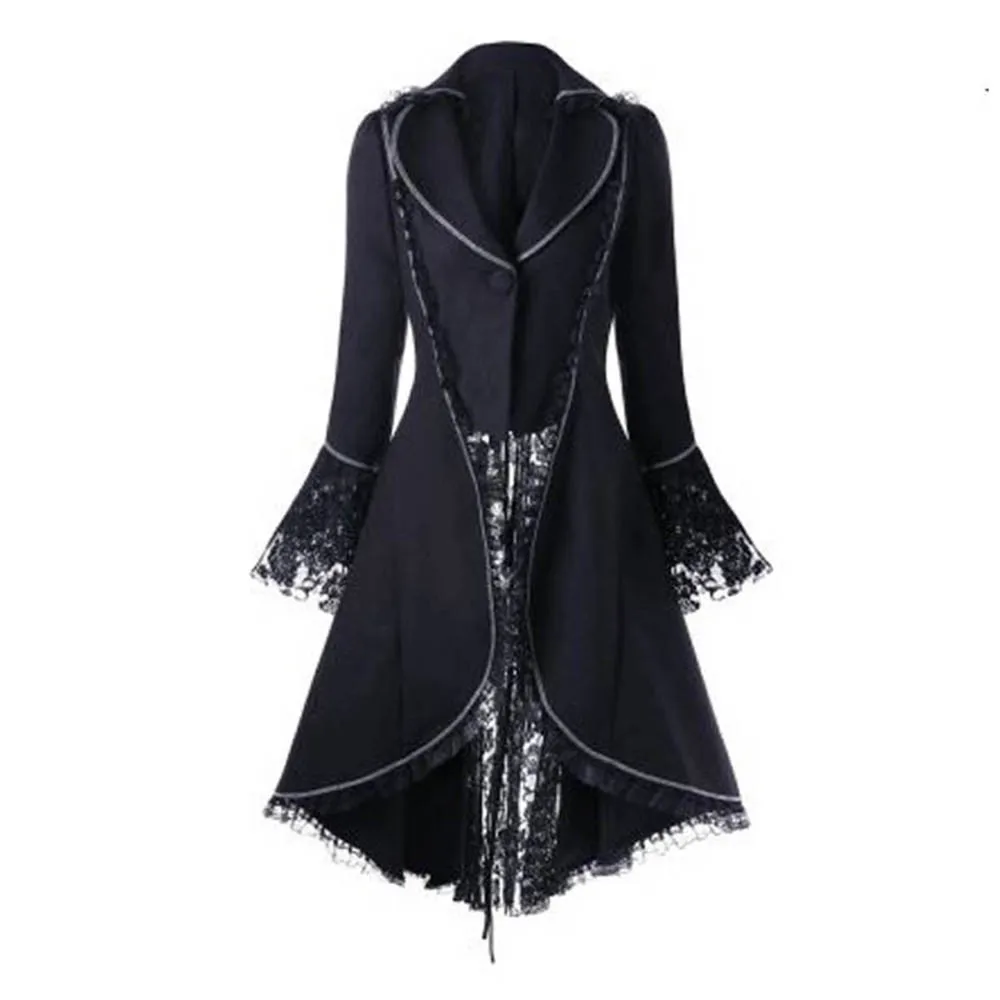 Veste Gothique Laçage Femme — Dentelle Patchwork & Dos Corseté - Image 3