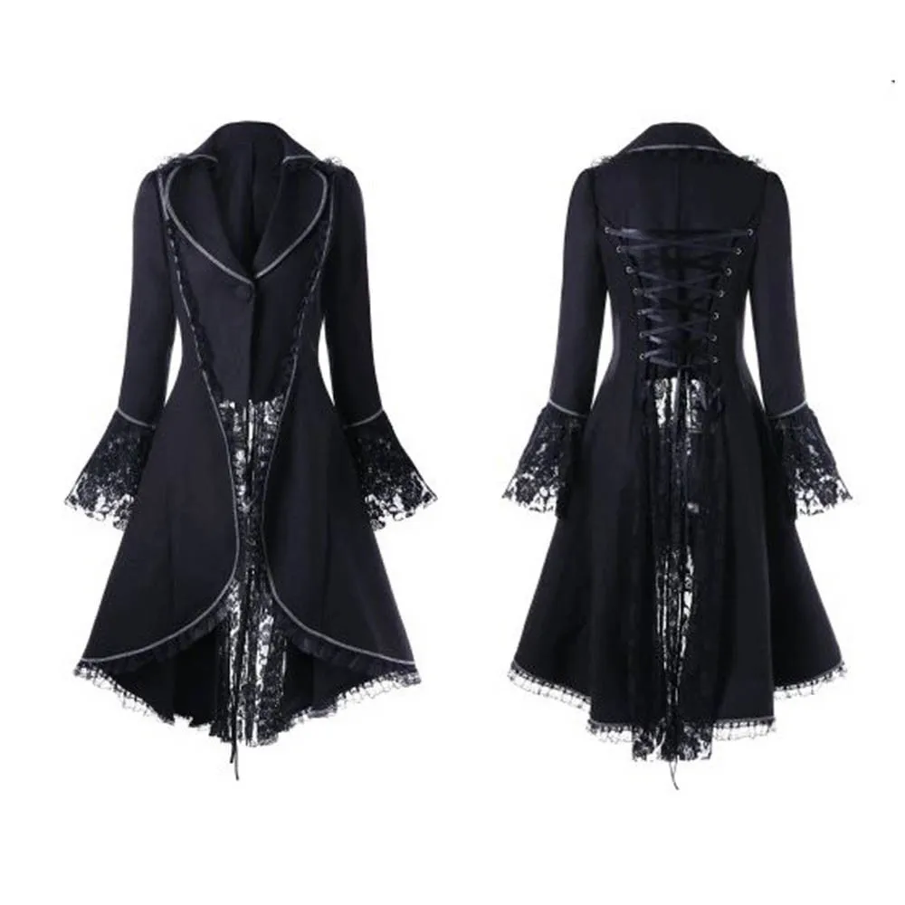 Veste Gothique Laçage Femme — Dentelle Patchwork & Dos Corseté - Image 5
