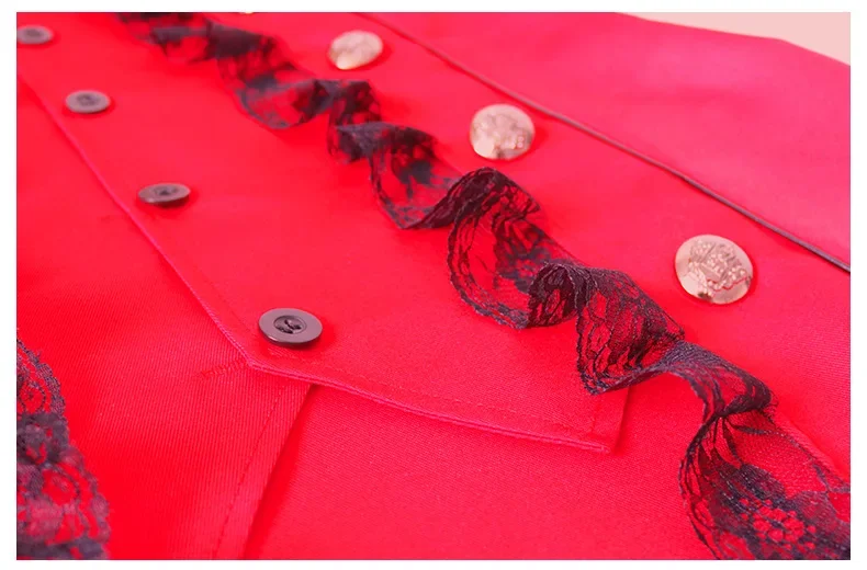 Veste Gothique Victorienne Femme - Manteau en Dentelle Noir ou Rouge - Image 13