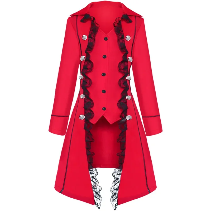 Veste Gothique Victorienne Femme - Manteau en Dentelle Noir ou Rouge - Image 16