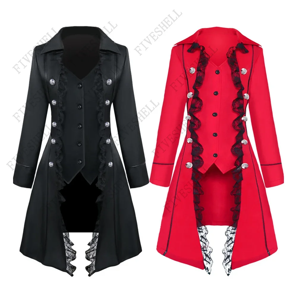 Veste Gothique Victorienne Femme - Manteau en Dentelle Noir ou Rouge - Image 2
