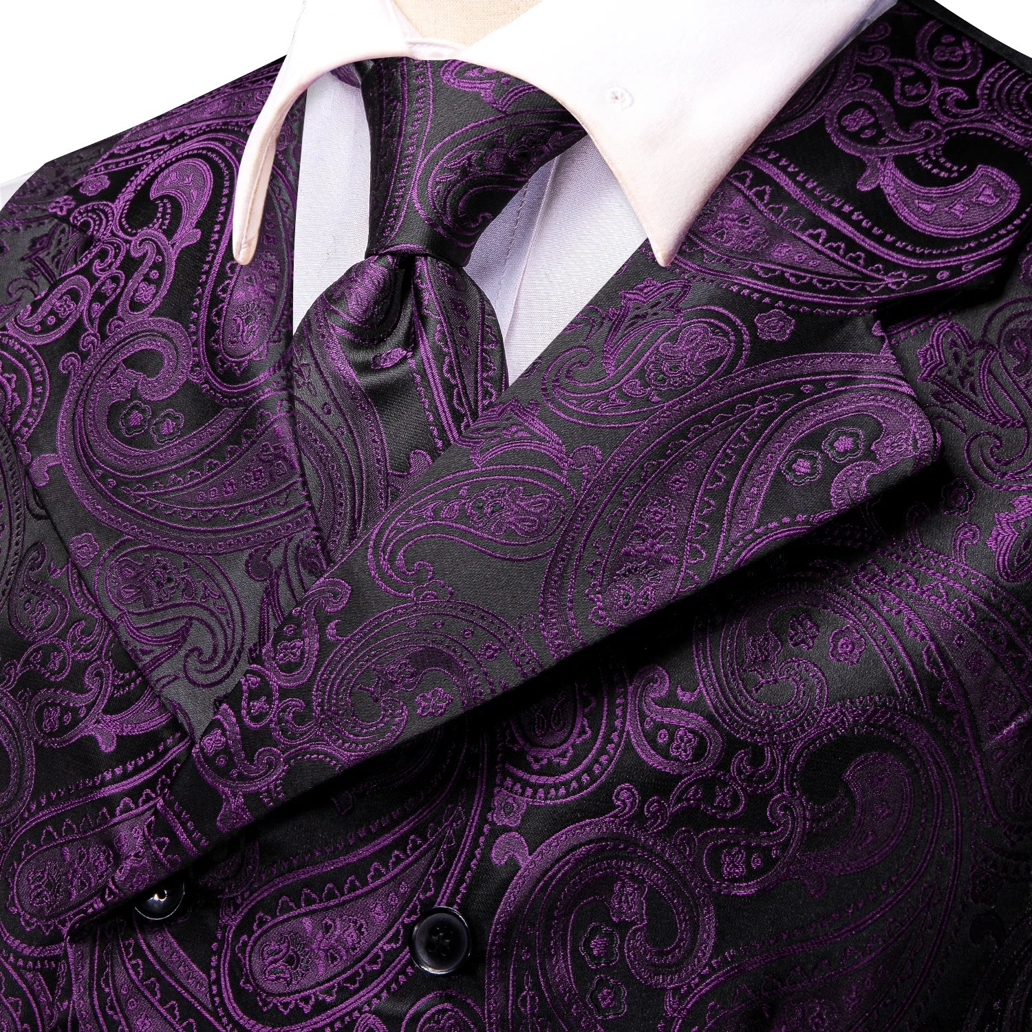 Gilet de Costume Violet Homme - La City - Image 3
