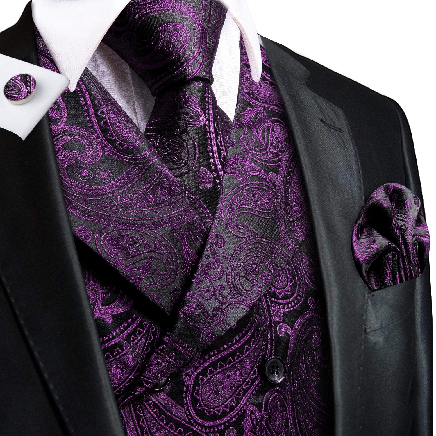 Gilet de Costume Violet Homme - La City - Image 4